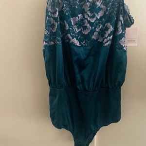 Green Lace Lingerie One Piece